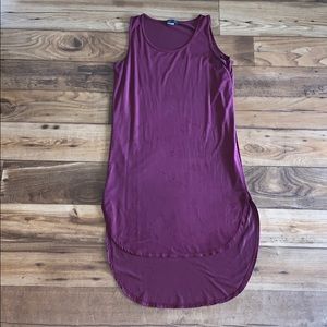 Suede Hi-Low Mini Dress